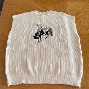 Women's Cream Sleeveless Vest